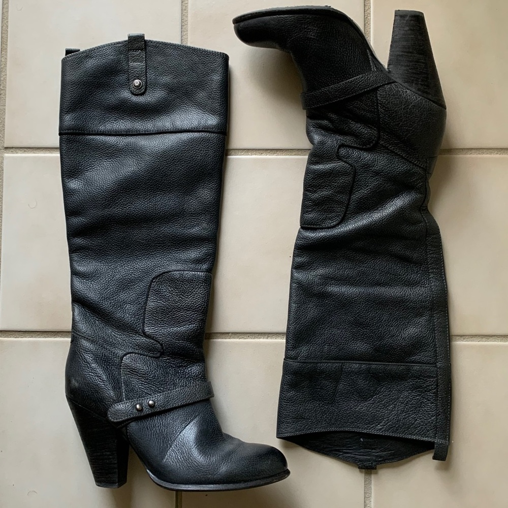 Sam Edelman NAHARRA Dark Gray Knee Boots size 7.5